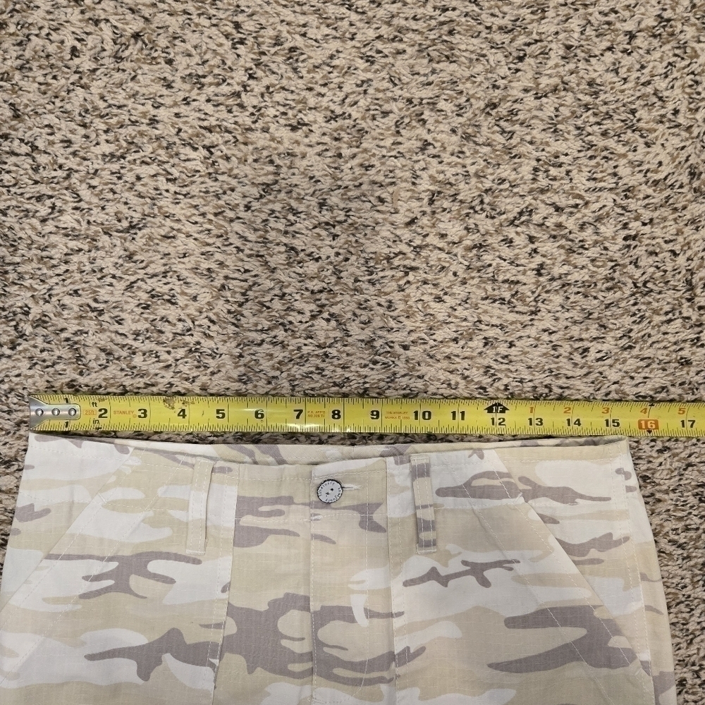 SANCTUARY White and Gray Camouflage Mini Skirt 100% Cotton Size 27 - Picture 11 of 12